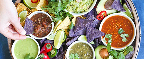 Salsa Bar Party Tray at Guadalajara Grill, Bar, & Table Side Salsa in Tucson Arizona. Salsa Bar Party Tray at Guadalajara Grill, Bar, & Table Side Salsa in Tucson Arizona.